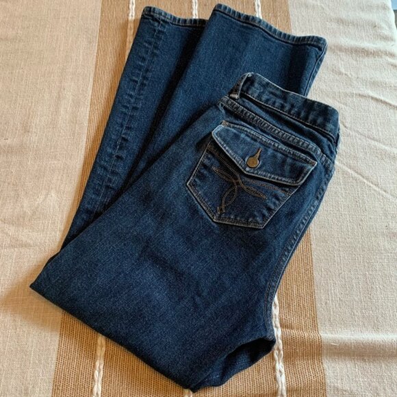 Lauren Ralph Lauren Women's Boot Cut Jeans - Dark Blue - Picture 1 of 8